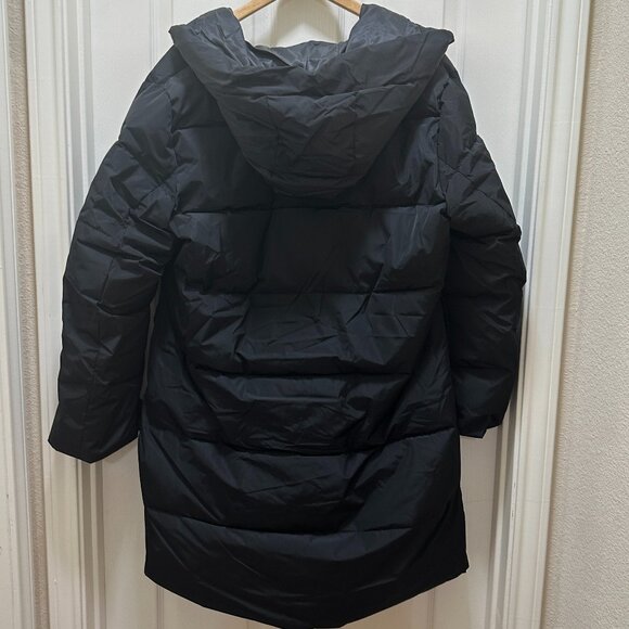 Rebecca Minkoff Women's Hooded Heavyweight Puffer Jacket Coat Size XL Black NEW - Picture 13 of 16